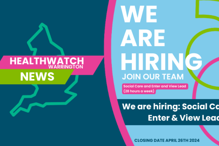 Healthwatch Warrington We are hiring
