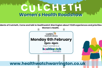 Healthwatch Warrington Event Womens Roadshow Culcheth