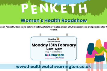 Healthwatch Warrington Event Womens Roadshow Penketh
