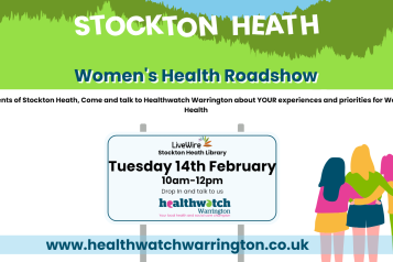 Healthwatch Warrington Event Womens Roadshow Stockton Heath